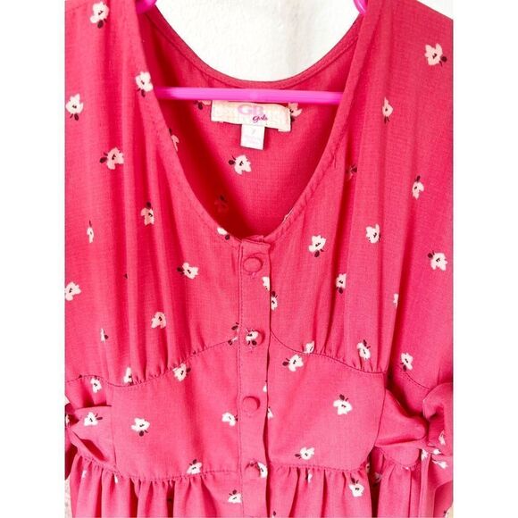 Gianni Bini Girls Mauve Floral Button-Down Dress - Picture 2 of 4